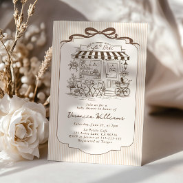 Convites Cafe Bebe Gender Neutral Elegant Brown Baby Shower