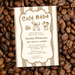Convites Cafe Bebe Loja de Café Francês Chaveirinho Fofo Ch