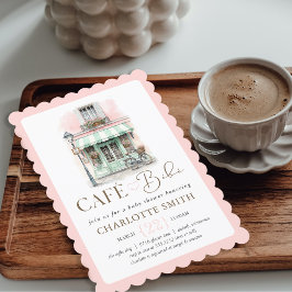 Convites Café Bébé Paris Themed Chá de fraldas