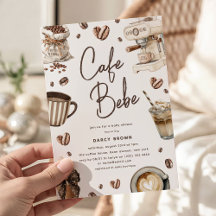 Cafe Bebe' Watercolor Coffee Baby Shower