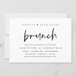 Convites Café da manhã após a celebração de casamento feliz