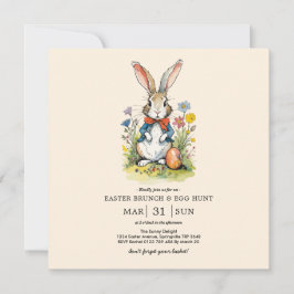 Convites Café da manhã & Caça aos Ovos de Páscoa | Coelhinh