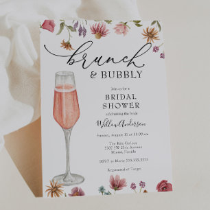 Convites Café da Manhã com Flores Silvestres e Espumante Ch