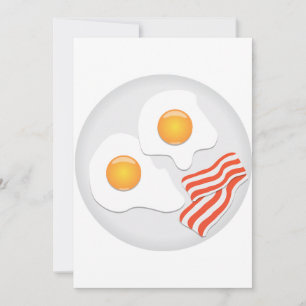 Convites Café da Manhã com Ovos Fritos e Bacon