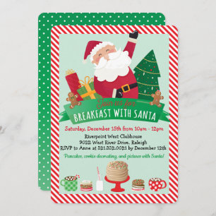 Convites Café da manhã com Papais noeis