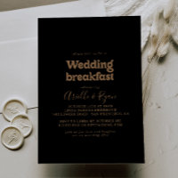 Café da Manhã de Casamento Minimal Clássico Ouro P