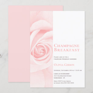 Convites Café da manhã de champanhe de cerveja rosa-rosa