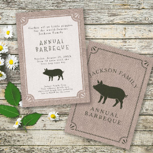 Convites Café da Manhã de Reunião Familiar Fazenda Rústica 