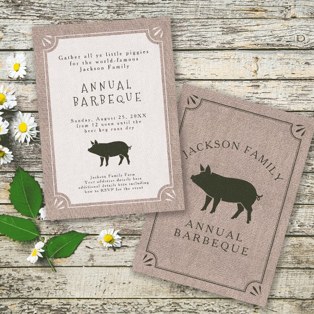 Convites Café da Manhã de Reunião Familiar Fazenda Rústica  (Criador carregado)