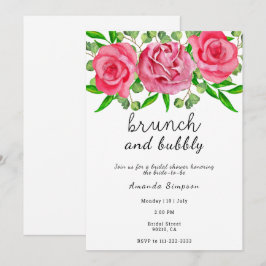 Convites Café da manhã e bridal shower com champanhe