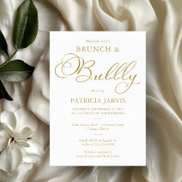 Convites Café da Manhã e Bubbly Simples com Papel Alumínio 