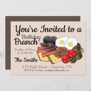 Convites Café da Manhã em Inglês, Reino Unido, Comida Cuisi