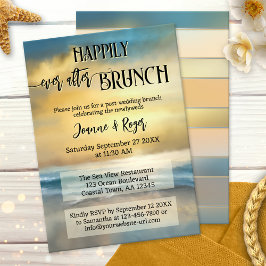 Convites Café da Manhã na Praia de Casamento Feliz para Sem