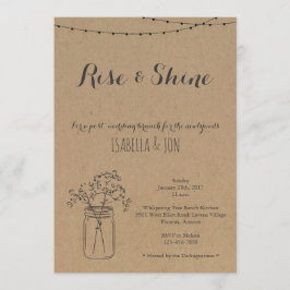 Convites Café da Manhã Pós-Casamento em Fundo Kraft