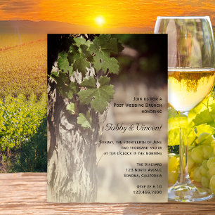 Convites Café da Manhã Pós Casamento no Vinhedo Grape Leave
