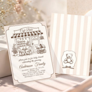 Convites Café da Moda Bebe Loja de Café Chás Bebê