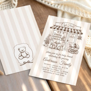 Convites Café da Moda Bebe Loja de Café Chás de Bebê