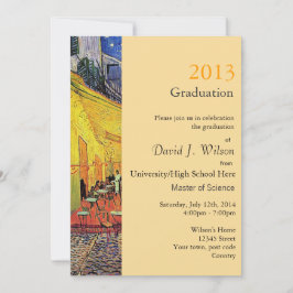 Convites Café de arte na festa de formatura noturna