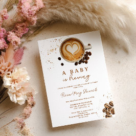 Convites Café de Queda Moderna O bebê está criando Chá de f