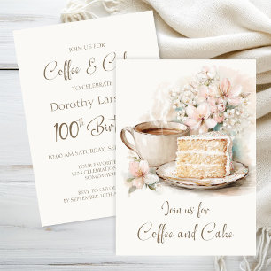 Convites Café e Bolo 100º Aniversário