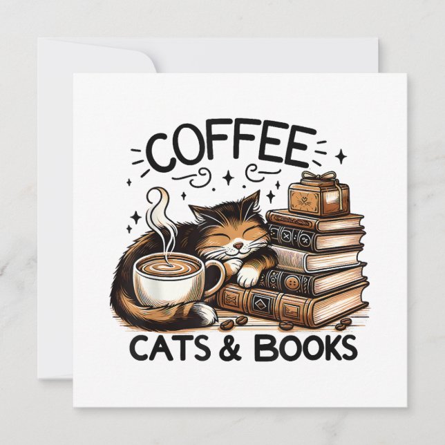 Convites Café Engraçado Livros Sobre Presentes Mulheres Ide (Frente)