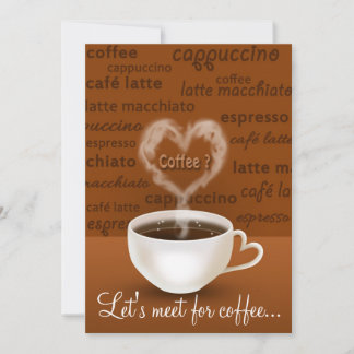 Convites Café? Fumaça em forma de coração