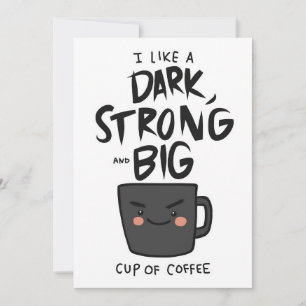 Convites Café Lover Escuro Forte E Grande Xícara De Café