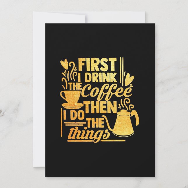 Convites Café Lover Primeiro Eu Bebo Café (Frente)