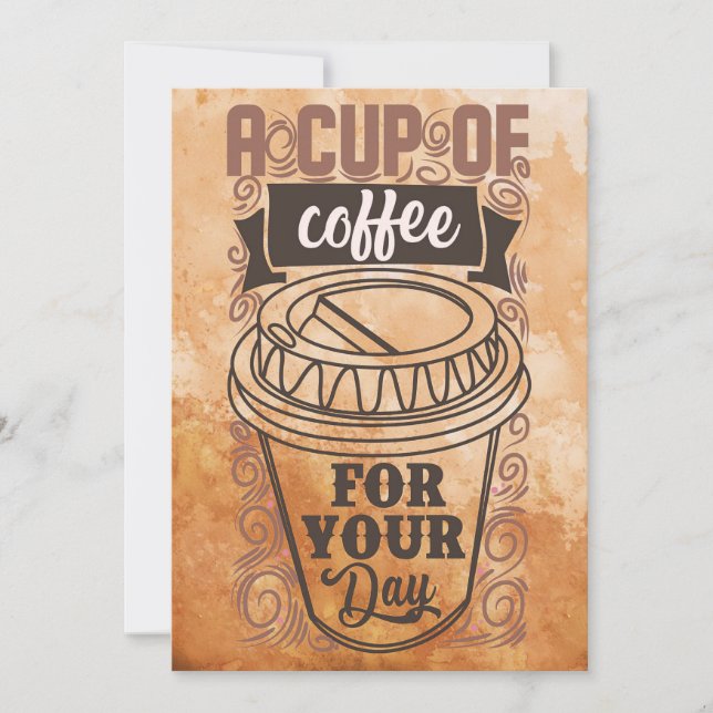 Convites Café Lover Uma Xícara De Café (Frente)