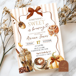 Convites Café Queda Algo Doce Está Fazendo Chá de fraldas