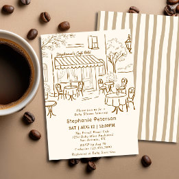 Convites Café Temático de Café Francês Chá de Bebê Bebe