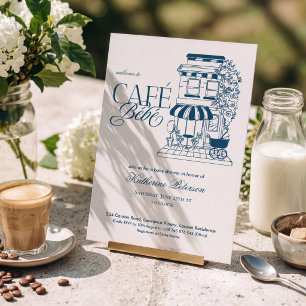 Convites Café Vintage Bébé Chá de Bebê Francês