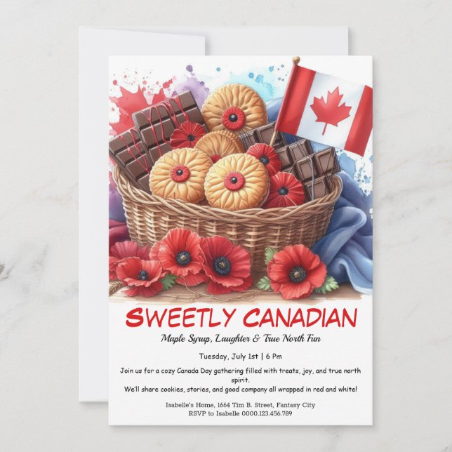 Convites Cafés do Canadá e Coquelicots Sweet Canada (Frente)