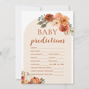 Convites Cai Um Pequeno Bebê Abóbora Shower Baby Prediction