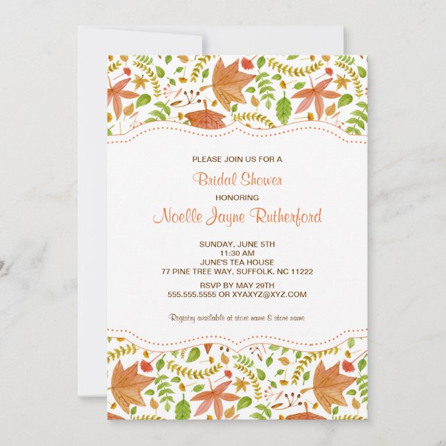 Convites Cair d'água deixa noiva ou chá de fraldas (Frente)