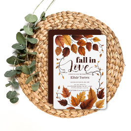 Convites Cair de Amor pelas Folhas de Outono Baby Shower