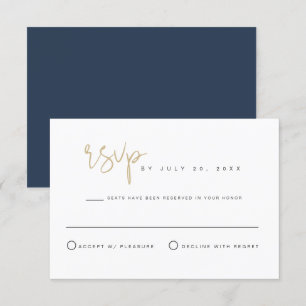 Convites CAITLIN- Resposta de Casamento Minimalista Moderno