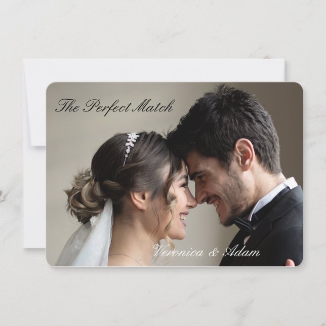 Convites Caixa de Fósforos de Casamento – Casal Perfeito Ed (Frente)