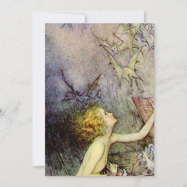 Convites Caixa de Pandora de Arthur Rackham (Frente)