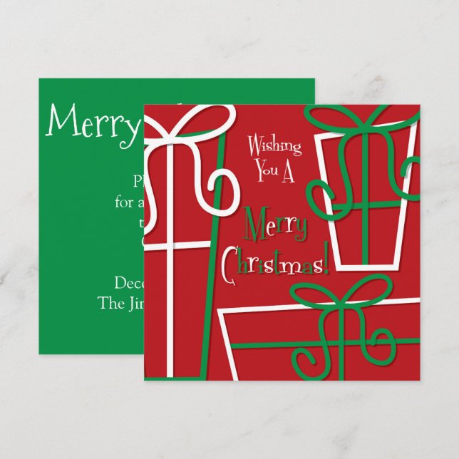 Convites Caixa de presentes engraçada (Frente/Verso)