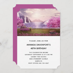 Convites Caixas d'água e Árvores de Cereja ao redor de um L