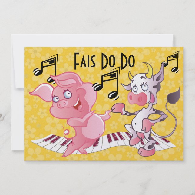 Convites Cajun - Fais Do Do - Partido (Frente)