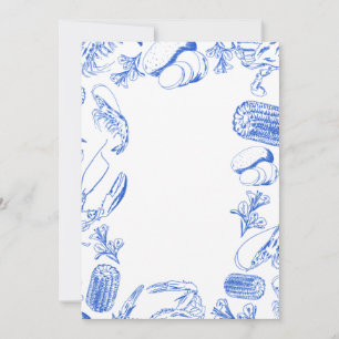 Convites Cajun Seafood Boil - Arte Comida Costeira do Sul