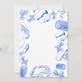 Convites Cajun Seafood Boil - Arte Comida Costeira do Sul