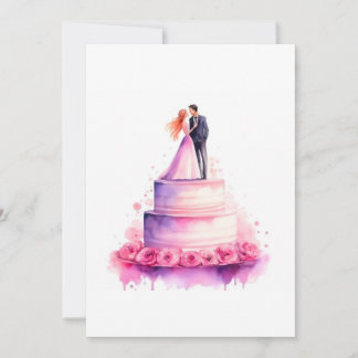 Convites  Cake Couple Invitation