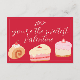 Convites Cakes Photo Sweetest Valentine Love Holiday Card