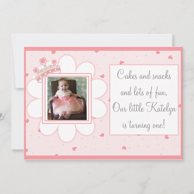 Convites Cakes & Snacks e Muito Divertido, Primeiro Anivers (Frente)