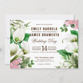 Convites Cala Lily Tropical Watercolor Budget Casamento