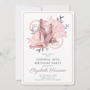 Convites calçados de dança com brilho Dourado com Rosa de 5