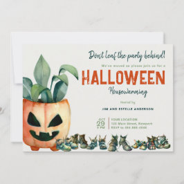 Convites Calçados de plantas de abóbora do Halloween
